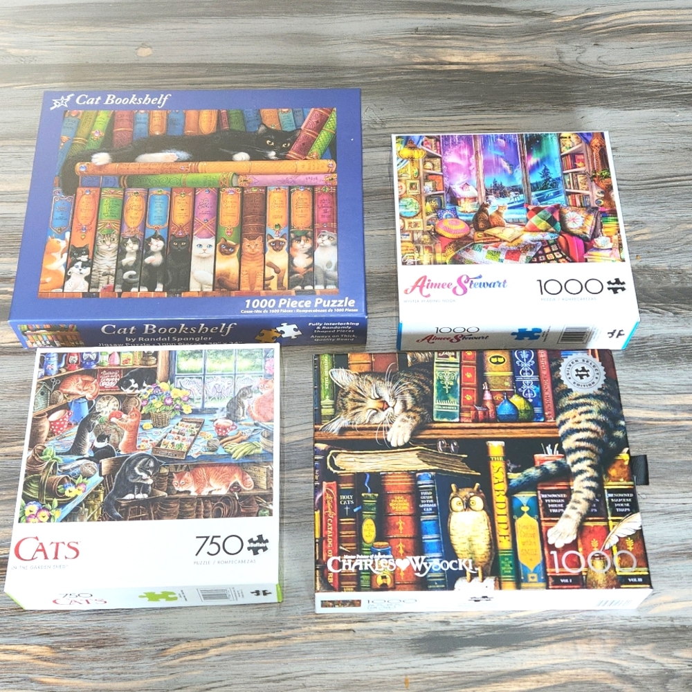 4 puzzles - Cat theme 🐈‍⬛